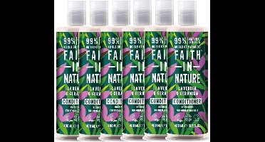 FAITH IN NATURE - Conditioner Lavender & Geranium - 6 Pak - Voordeelverpakking