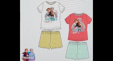 Frozen Shortama Wit /Geel Best Sisters Maat 110