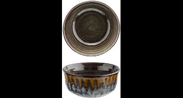 Cosy & Trendy Dipschaaltje Ribbel Quintana Green – Ø 9 cm / 130 ml – Bevat 1 dipschaaltje – Groene aardewerk met ribbelstructuur – Vaatwasser- en Magnetronbestendig