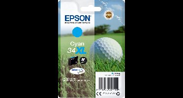 Epson Golf ball Singlepack Cyan 34XL DURABrite Ultra Ink