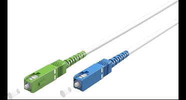SC/UPC - SC/APC Simplex FTTH kabel | OS2 | wit | LSZH | 15 meter