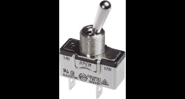 APEM 637NH/2 637NH/2 Tuimelschakelaar 250 V/AC 10 A 1x (aan)/uit/(aan) Moment/0/moment 1 stuk(s)
