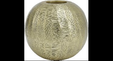 PTMD Kikie Gold aluminium candle holder sphere M