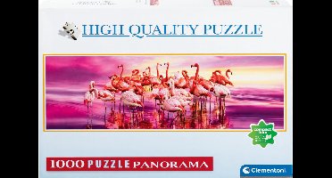 Clementoni - Flamingo's - High Quality Panorama Puzzle - 1.000 stukjes - 98x33cm