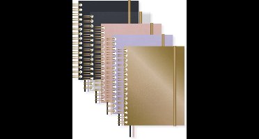 Kangaro spiraalboek - Pure Croco - A5 - lijn - 5 kleuren - K-PM610007SKZ