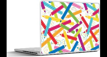 Laptop sticker - 12.3 inch - Potlood - Patronen - Regenboog - 30x22cm - Laptopstickers - Laptop skin - Cover