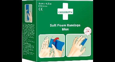 CEDERROTH zacht schuimverband, elastisch, blauw, 6 cm, 4.5 m