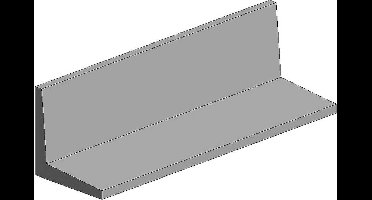 Evergreen Modelbouwdecoratie - 293 L Hoek Profiel 2,5mmX35cm Styreen