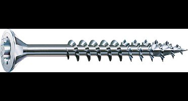 (12 STUKS) 4,5X80/46 TX20 SPAX PLATVERZONKEN KOP T-STAR PLUS CUT SPAANPLAATSCHROEF DEELDRAAD ZELFBOREND MET FREESRIBBEN RVS-A2 (AISI 304)