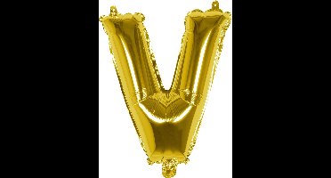 Boland - Folieballon 'V' goud V - Goud - Letterballon