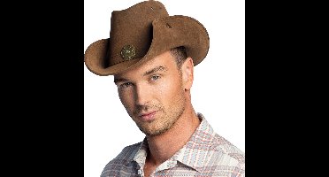 Boland - Hoed cowboy Nevada Bruin - 58 - Volwassenen - Mannen - Cowboy - Indiaan