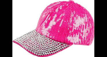 Boland - Pet Bling bling Roze - Verstelbaar - Volwassenen - Unisex - Glitter and Glamour