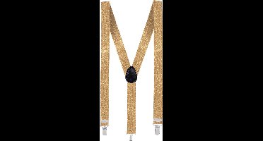 Boland - Bretels Basic goud Goud - Volwassenen - Unisex - Gangster -