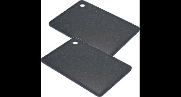 Excellent Houseware Snijplanken - 2x stuks - zwart - kunststof - 33 cm