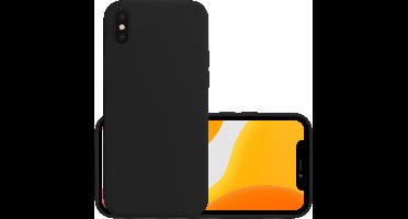 Hoesje - Geschikt voor Apple iPhone X - Sterk & Shockproof - Hoes Cover - Siliconen Case - Zwart