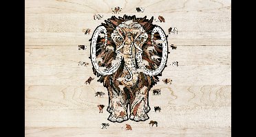 Eco Wood Art Houten Legpuzzel Mammoet/ Mastodon, 2505, 38,7x28,6x0,5cm Kartonbox