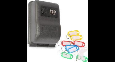 Benson Cijferslot sleutelkluis met 10x stuks sleutellabels