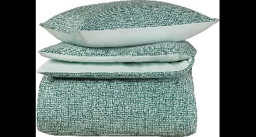 De Witte Lietaer Dekbedovertrek Katoen Satijn Cravat - Eenpersoons - 140 x 200/220 cm - Groen