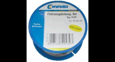 Conrad Components 605889 Voertuigsnoer FLRY-B 1 x 4 mm² Zwart 5 m