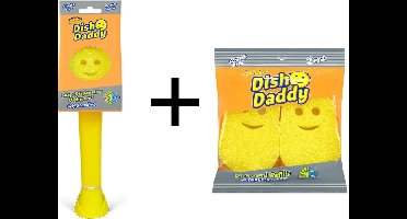Scrub Daddy Afwas Borstel - Incl. 2 Extra Sponzen - Geel