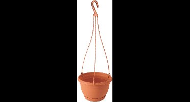 Prosperplast Bloempot/plantenpot Agro - hangend - met opvangschaal - 18 x 12 cm - hangplant