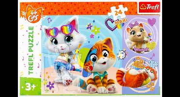 Trefl Puzzle 24 Maxi elements 44 Cats Happy cats