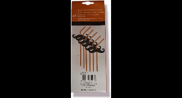 Rietjes oranje met snor 6 st.