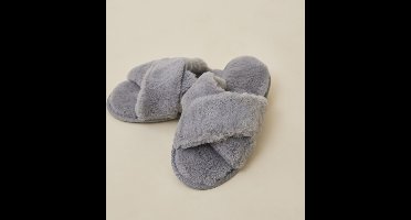 Promise - Furry Pantoffel Grijs - maat 36/37 - Grijs
