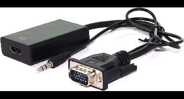 Value VGA + 3,5mm naar HDMI converter - met HDCP - 0,15 meter