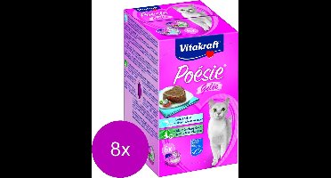 Vitakraft Poésie Multipack Gelei Pouch - Kattenvoer - 8 x Zalm Wild 6x85 g