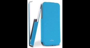 PURO Apple iPhone 5C Ultra Slim Cover Eco Leather Vertical Flip - Blauw