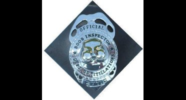 Boob inspector badge met speld