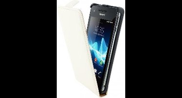 Mobiparts Premium Flip Case Sony Xperia V White