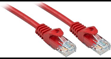 LINDY 48183 RJ45 Netwerkkabel, patchkabel CAT 6 U/UTP 2.00 m Rood 1 stuk(s)