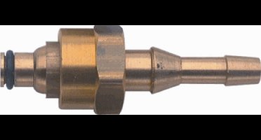 SIEV gasslangnippel draaibaar, m/wartelmoer