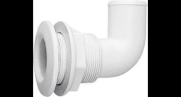 Kunststof huiddoorvoer met haakse slangtule - slang inwendig 25mm