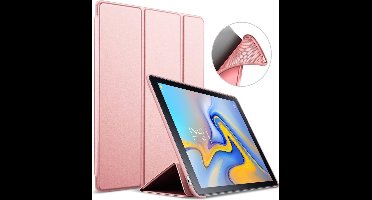Hoes geschikt voor Samsung Galaxy Tab A 2018 Smart Cover - 10.5 inch - Trifold Book Case Kunstleer Tablet Roségoud