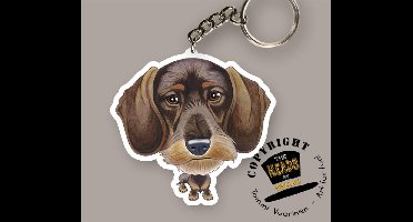 Sleutelhanger Hond Draadharige Teckel