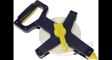 Toolland Rolbandmaat, centimeter en millimeter schaal, glasvezel, 50 m