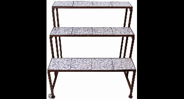 Etagere aged ceramic blauw