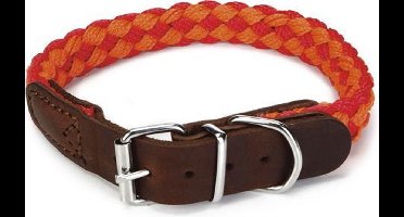 Beeztees Korda - Halsband Hond - Rood/Oranje - 33-39 cm