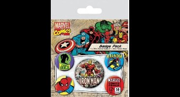 Pyramid International Marvel Comics Pin-Back Buttons 5-Pack Iron Man Pins & Brooches