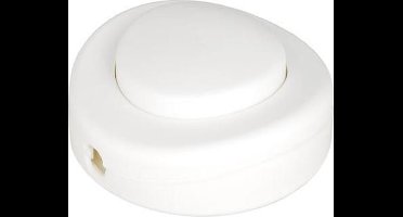 Bailey Snoerschakelaar wit 1-polig – voor platte en ronde kabel