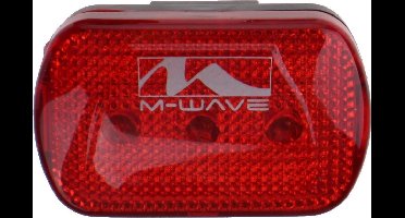 M-Wave Achterlicht - Fietsverlichting - LED - Batterij - Rood