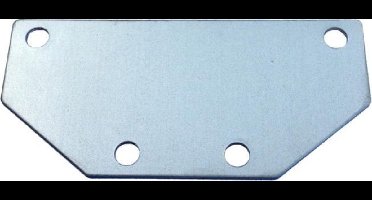 Tom Bevestigingsplaatje Voor Reflector Zilver 9,5 X 4,5 Cm