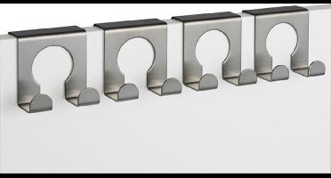 Haushalt 16144 - Deurhaken - set van 4 - RVS