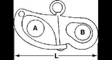 Talamex Snapsluiting - vast oog 66MM