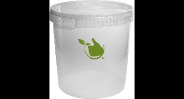 Gistingscontainer doorzichtig van 30L met deksel - Brouwemmer 30 liter - fermentatievat
