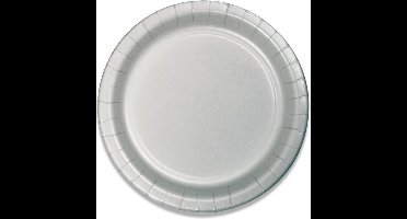 Bordjes shimmering zilver 8 stuks