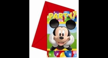 Mickey Mouse Clubhouse Party Uitnodigingen - 6 stuks